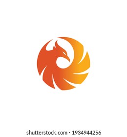 Charming Phoenix Modern Flaming Flying Phoenix Fire Bird Abstract Luxury Graphic Resource Logo