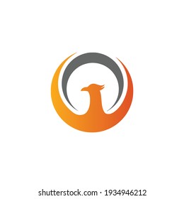 Charming Phoenix Modern Flaming Flying Phoenix Fire Bird Abstract Luxury Graphic Resource Logo