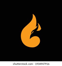 Charming Phoenix Modern Flaming Flying Phoenix Fire Bird Abstract Luxury Graphic Resource Logo