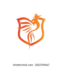 Charming Phoenix Modern Flaming Flying Phoenix Fire Bird Abstract Luxury Graphic Resource Logo