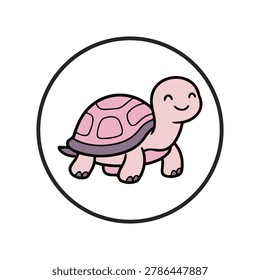 A charming pink cartoon