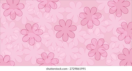 Um padrão floral rosa encantador com pétalas delicadas e tons suaves, criando uma estética suave e convidativa.
