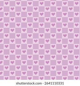A charming pink and purple checkered pattern 
