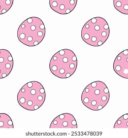  A charming pink and white seamless dots pattern, perfect for backgrounds, textiles, and digital projects. This versatile design adds a playful yet elegant touch to any creative work.