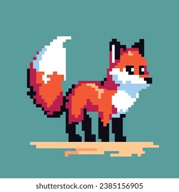 Charming pixel-style fox design, perfect for creative projects