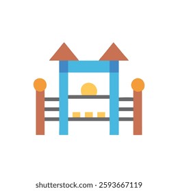 A charming playground icon representing family fun and outdoor activities.