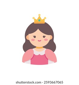 Charming princess icon designed for fantasy themes.