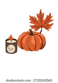 charmante Kürbis Vektor für Herbst Kunstwerk