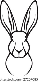 Gráfico encantador de la cabeza del conejo, ideal para los temas de la primavera, los diseños de la Pascua, y el arte animal lindo.