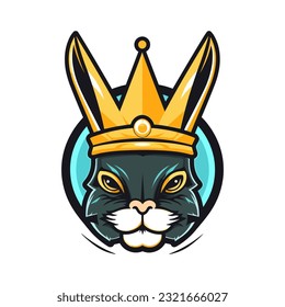 A charming rabbit mascot logo vector clip art illustration, radiating playfulness and energy, perfect for children's brands and cheerful designs