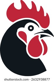 Emblema de galo encantador para a marca da fazenda