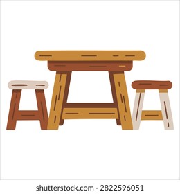 Charming Round Dining Table and Chairs Made of Solid Wood