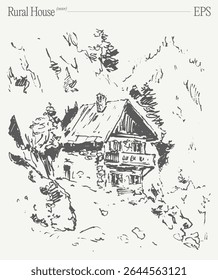 A Charming Rural House Nestled and Surrounded by Beautiful Nature and Scenic Landscapes