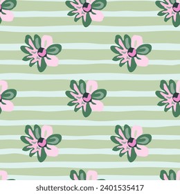 El encanto de un patrón floral sin fisuras, con daisies en tonos pastel, perfecto para el diseño de tejidos primaverales y veraniegos o de papel pintado.