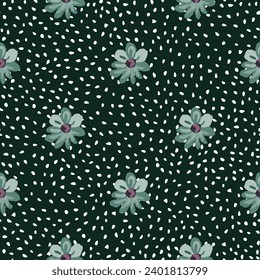 Charming seamless floral pattern with daisies in pastel hues, perfect for spring and summer fabric or wallpaper designs.