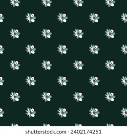 Charmantes, nahtloses Blumenmuster mit Gänseblümchen in Pastelltönen, perfekt für Frühlings- und Sommerstoffe oder Tapeten-Designs.