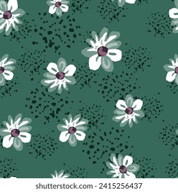 El encanto de un patrón floral sin fisuras, con daisies en tonos pastel, perfecto para el diseño de tejidos primaverales y veraniegos o de papel pintado.