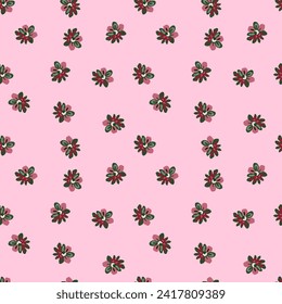 Charmantes, nahtloses Blumenmuster mit Gänseblümchen in Pastelltönen, perfekt für Frühlings- und Sommerstoffe oder Tapeten-Designs.