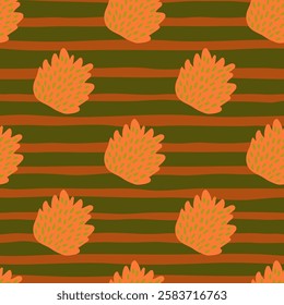 Charming seamless floral pattern with a touch of vintage, perfect for textiles and wallpapers, blending art and nature in a vibrant, summery design.