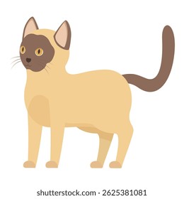 Charming siamese cat illustration, perfect for pet related projects