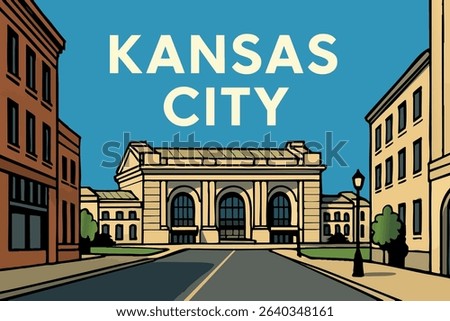 A charming side street view of Kansas City’s Union Station, showcasing the grand historical architecture and offering a glimpse into the city’s rich cultural heritage.