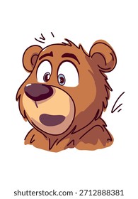 charmante Lächeln Bär Art Stil Illustration