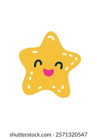 charming smiling star artwork , vector illustration