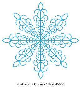 
Charming snowflake isolated on a white background. Winter decor elements for postcards, wrapping paper, banner, magazine and more. Stock vector illustration for decoration and design