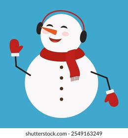 Charming Snowmen with Holiday Accessories. Christmas Decoration