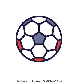 A charming soccer ball icon suited for various creative projects.