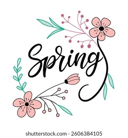 Charming Spring Floral Design for Print or Digital Use