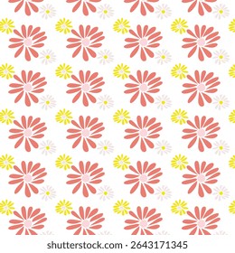 Charming Spring Flower Mix Repeating Background