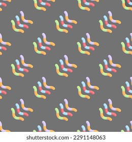 Charming square tile adorned with an amusing food artwork. Seamless pattern with jelly on pear background. Design for a Thanksgiving cornucopia.