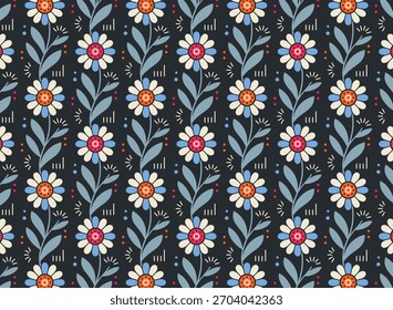 Charming stilisierte florale nahtlose Muster