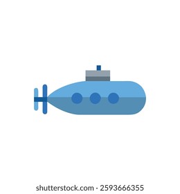 A charming submarine icon ideal for fun and playful themes.