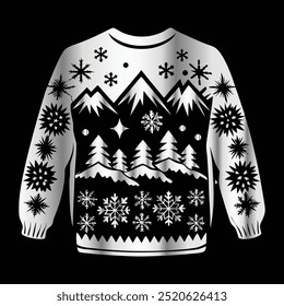 Charming Sweater Logos, Hand-Drawn Vector Art for Warm Winter and Autumn Woolen Designs