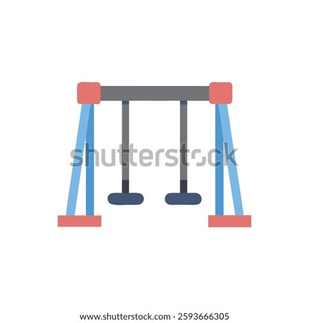 A charming swing set icon ideal for kids' playtime and outdoor fun.