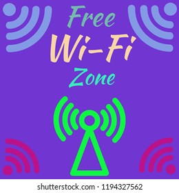 Charming symbol multicolor geometric weave Wi-Fi.