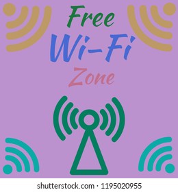 Charming symbol multicolor geometric weave Wi-Fi.