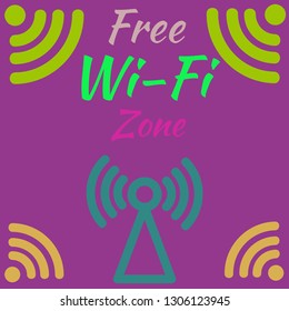Charming symbol multicolor geometric weave Wi-Fi.