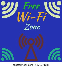 Charming symbol multicolored geometric weave Wi-Fi.