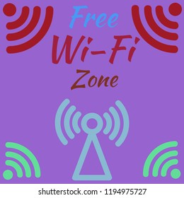 Charming symbol multicolored geometric weave Wi-Fi.