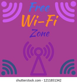 Charming symbol multicolored geometric weave Wi-Fi.