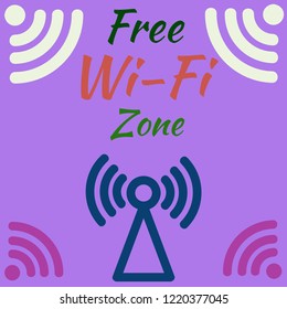 Charming symbol multicolored geometric weave Wi-Fi.