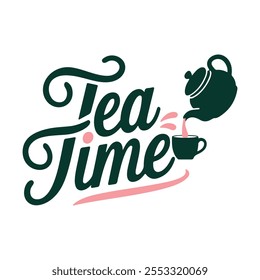 Charming Tea Time Logo Design