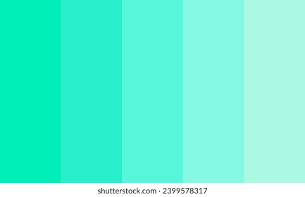 Charming Teal Green Color Palette Vector Illustration
