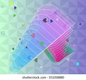 charming technology beside example, heart vector background in several elegance