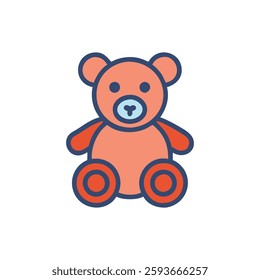 A charming teddy bear icon ideal for comfort and warmth themes.