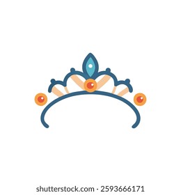 A charming tiara icon perfect for kids' parties and playful themes.