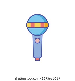 A charming toy microphone icon ideal for creative expression and performances.